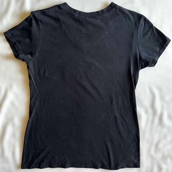 2000s Black Cabo San Lucas Mexico Embroidered V Neck Tee Sz L Tourist Vacation - Picture 4 of 4